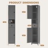 Over Toilet Storage Cabinet, Tall Bathroom Cabinet with Drawer & Open Shelf, 66.9 Inch Narrow Storage Cabinet for Bathroom, Adjustable Shelves - 4 of 4