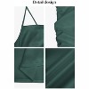 Clotth Women's Satin Dress - Pleated Prom Dress, Spaghetti Straps Formal Evening Gown with Slit, High Split Ruched Long Dress - 4 of 4