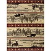 Kumasinova Lake & Mountain Outdoor-Inspired Area Rug–Wildlife Motifs for Living Room, Kid & Pet-Friendly, Made in Turkey, Stain-Resistant Door Mat - 2 of 4