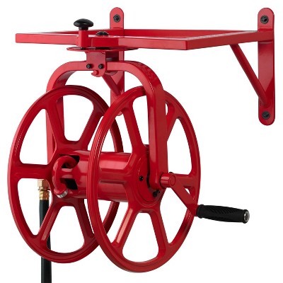 Liberty Garden Lbg-713 Revolution Industrial Grade Rotating Garden Hose  Holder Reel In Red For 125' Of 5/8 Hose For Backyard, Garden, Or Home :  Target