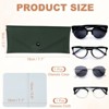 Unique Bargains PU Leather Waterproof Anti-Scratch Eyeglass Case 6.7" x 2.6" - 2 of 4