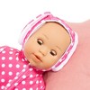 Anna First Words 15" Baby Doll in Bunny Pink & White Polka Dot Onesie - 3 of 4