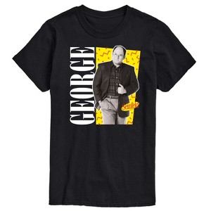 Men's Seinfeld George Short Sleeve Graphic T-Shirt - Black - Small - 1 of 4