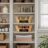 Casafield (Set of 2) Water Hyacinth Seagrass Pantry Baskets with Handles and Chalkboard Labels, Wide Woven Storage Baskets for Kitchen Shelves - 2 of 4
