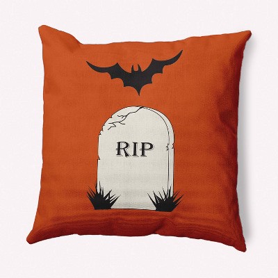 C&F Home 12 x 12 Jack-O-Lantern Pumpkin Check Tufted Halloween Throw  Pillow