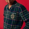 Adult General Sizing Green Tartan Plaid Men's Flannelette Luxe Pajama Set - Posh Peanut - 3 of 4