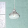 Possini Euro Design Brushed Nickel Mini Pendant 9 1/2" Wide Modern LED Smoked Graded Glass for Dining Room Living House Foyer Kitchen Island Entryway - 2 of 4