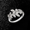 Ross-Simons 0.33 ct. t.w. Diamond Laurel Leaf Bypass Ring in Sterling Silver - 4 of 4