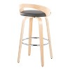 LumiSource Set of 2 30" Grotto Swivel Barstools Natural/Gray - 4 of 4
