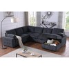 Upholstered L-Shaped Sectional Sofas with Pull-Out Loveseat Sleeper, Storage Chaise, and Toss Pillows - 3 of 4