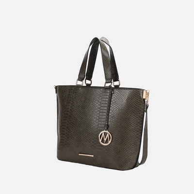MKF Collection Beryl Python-embossed Women’s Tote Bag with Wristlet by Mia K - Olive — фото 2