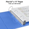 Staples Heavy Duty 3" 3-Ring View Binder Periwinkle (24694) 82665 - 3 of 4