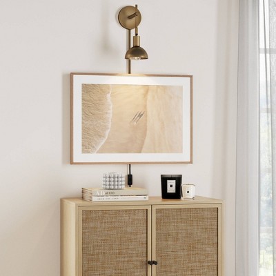 Tamlin Brass Adjustable Wall Sconce with Bell Shade