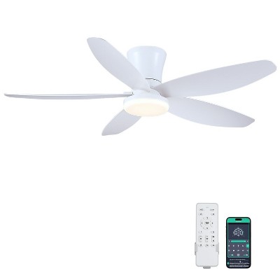 36 or 42 or 48 inch Low Profile Flush Mount Ceiling Fan with LED Light