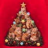 Men's Holiday Cats Fleece Crewneck Sweatshirt - Red - 2 of 3
