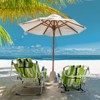 FURNIinspire Outdoor Portable Chair Adjustable Back with Storage Pockets for Comfort and Relaxation, Green Stripes, 24.8"*27.56"*38.98" - 2 of 4