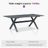 PURPLE LEAF Patio Dining Set All-Weather Wicker Aluminium Outdoor Table and Chairs Set for Backyard Decor Kitchen Modern Furniture Set - 2 of 4