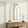 Spassway Arched Window Pane Decorative Mirrors Metal Frame Wall Mounted Vanity Mirror for Living Room Bedroom Entryway Black/Gold - 4 of 4