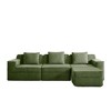 Modular 3-Seater L-Shaped Sectional Sofa, Cloud Couch, 1 Ottoman - 4 of 4