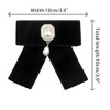 INSPIRE CHIC Women's Velvet Sweet Bowknot Brooch Rhinestone Pin Collar Bow Ties with Beads - 2 of 4