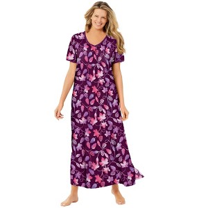 Dreams & Co. Women's Plus Size Long T-Shirt Lounger - 1 of 4