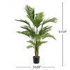 Sapphtopaz Artificial Palm Tree Faux Plants, Artificial Tree Indoor with Natural Wood Trunk, Room Decor for Home, Porch - 4 of 4