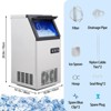 Commercial Ice Maker Machine - 120lbs/24H Stainless Steel Ice Maker with 24lbs Storage Bin, 12-Min Quick Ice, Freestanding or Under Counter - 2 of 4