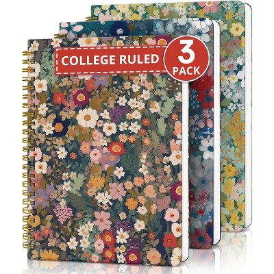 3 Spiral Notebook for Work, A5 Cute Pretty Lined Journal for Women & Writing, College Ruled Journaling Notebooks