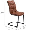 Zuo Sharon Dining Chair (Set of 2) Vintage Brown - 4 of 4