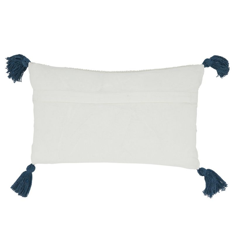 Oversize Striped Tassel Corners Design Throw Pillow - Saro Lifestyle, 3 of 5