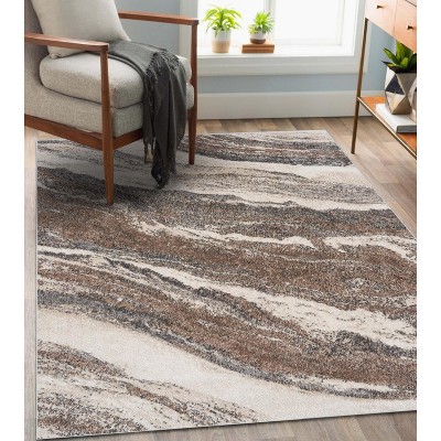 Luxe Weavers Modern Abstract Geometric Navy 4x5 Area Rug : Target