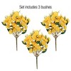 Collections Etc Stunning Artificial Quince Bushes - Set of 3 - 4 of 4