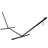 Sunnydaze Outdoor 2-Person Double Cotton Rope Hammock with Wood Spreader Bar and 15ft Black Steel Stand - 4 of 4