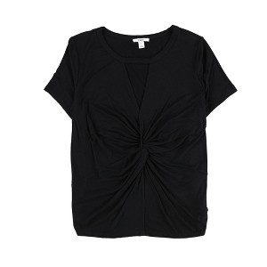 bar III Womens Twist Front Embellished T-Shirt - 1 of 2