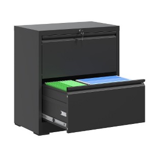 Anybear 2 Drawer Lateral File Cabinet with Lock, Metal Lateral Filing Cabinet for Home Office - 1 of 4