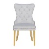 NicBex Set of 2 Dining Chair with Tufted Button Backrest Modern Velvet Fabric Accent Chair with Wood Legs for Kitchen,Living Room - 2 of 4