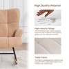 FERPIT Teddy Velvet Rocking Chair, Upholstered Accent Glider Rocker, Comfy Armchair Side Chair with High Backrest for Living Room, Bedroom - 2 of 4