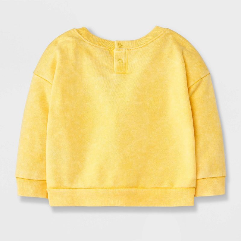 Baby 'Hello Sunshine' Graphic Sweatshirt - Cat & Jack™ Yellow, 3 of 7