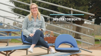 Spectator Floor Chair with Adjustable Back Support, Portable Foldable