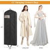 1/2/3 Pack 65" Long Waterproof Garment Bags, Wedding Dress Covers for Gowns, Tuxedos & Coats - 2 of 4