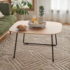 FONTOI End Table Round Coffee Table Modern Minimalist Table Stylish Living Room Centerpiece for Home or Apartment, Acacia Wood, 31.5"*21.65"*15.75" - 2 of 4
