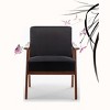 Sapphtopaz Accent Chair Upholstery Solid Wood Frame Lounge Chair Living Room Chair Comfy Chair Extra Seating for Living Room - 2 of 4