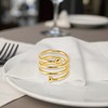 Unique Bargains Napkin Rings Double Bead Stainless Steel 1 Pc - 3 of 3