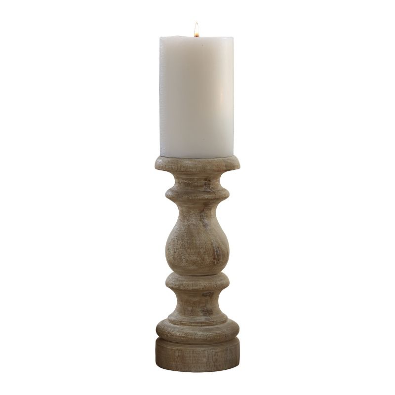 Park Designs Tall White Washed Jenny Candlestick, 1 of 6