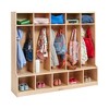 Ecr4kids 5-section Coat Locker With Bench, Natural : Target