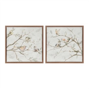 Framed Birds on Branches Canvas Art (Set of 2) - 1 of 4