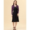 INSPIRE CHIC Women's Elegant Sheer Floral Lace Crop Bolero Shrug - 3 of 4