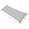 Sweet Jojo Designs Boy or Girl Gender Neutral Unisex Body Pillow Cover (Pillow Not Included) 54in.x20in. Trellis Grey and White - 4 of 4