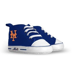 BabyFanatic Pre-Walkers High-Top Unisex Baby Shoes -  MLB New York Mets - 1 of 4