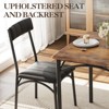 Dining Table Set for 2, Square Kitchen Table and Chairs Set with Upholstered Chairs, Metal Frame and MDF Tabletop, for Small Spaces, Breakfast - 3 of 4